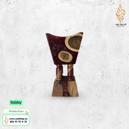 مبخرة متوسطة بخشب الأكاسيا و الأبوكسي الرخامي