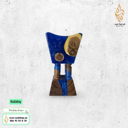 مبخرة متوسطة بخشب الأكاسيا و الأبوكسي الرخامي
